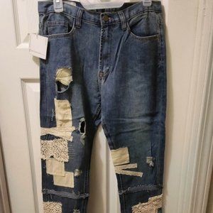 Val Kristopher Patchwork Straight Leg Jean